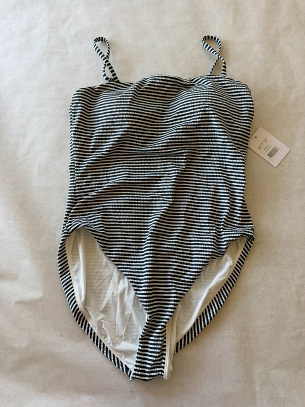 Andie Swim The Cabo One Piece Striped Swimsuit Cadt Sz L